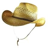COWBOY RAFFIA NATURAL STRAW FEDORA CRUSHABLE SHAPEABLE - MEDIUM