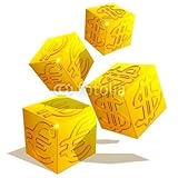 IMAGE OF Wallmonkeys Peel and Stick Wall Decals - Cubi Euro Dollaro-euro Dollar Cubes - 48