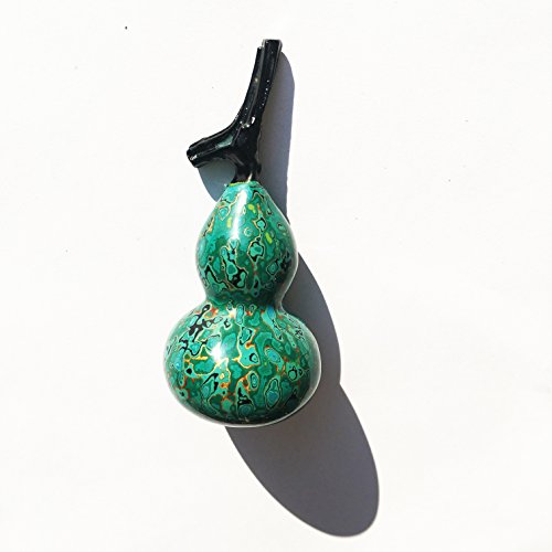 Unique Handmade Polo Paint Process Lacquer Gourds Calabash Artware Cucurbit for Home Decor and Gift Option(Green)