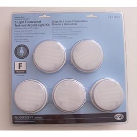 5-Light Fluorescent Task and Accent Light Kit Linkable with 6' Cord and 4 19 Connector... by Hampton Bay