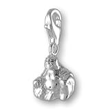 MELINA Charms clip on pendant Buddha sterling silver 925