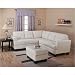 Comet Three Piece Bonded Leather Sectional Sofa