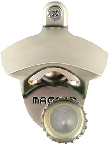 MAGCAP Bottle Cap Catching Magnetic Wall Mounted Bottle Opener and Key Chain Bottle Opener (2 Pack)