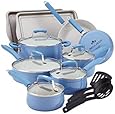 Paula Deen Savannah Collection Aluminum Nonstick 17-Piece Cookware Set, Blueberry