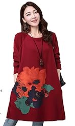 Spring Winter Sweater Cotton/Linen  Dress