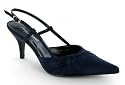 Womens Navy Satin Sandals Shoes Wedding Prom Sizes 3-8