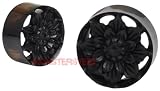 HAND Carved Horn Lotus Flower Flared Plugs 1/2