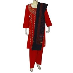 Salwar Kameez Kurti Cotton Embroidered Dress Size S (slk477a)