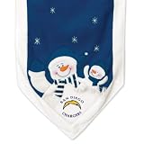 San Diego Chargers 72"x15" Snowman Table Runner Plush