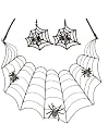 Spider Web Necklace and Earrings Costume Accessory