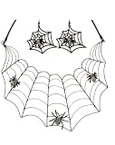 Spider Web Necklace and Earrings Costume Accessory