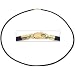 Black Rubber Cord Necklace Jewelry 14K Gold Clasp 18