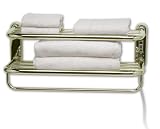 Polished Brass Finish Wall Mount Towel Warmer Shelf
