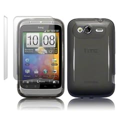 HTC WILDFIRE S TPU SILIKON SCHUTZH�LLE CASE COVER TASCHE IN SCHWARZ + 2 x DISPLAYSCHUTZFOLIE