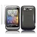 HTC WILDFIRE S TPU SILIKON SCHUTZH�LLE CASE COVER TASCHE IN SCHWARZ + 2 x DISPLAYSCHUTZFOLIE