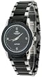 Oniss Women's Paley Faceted Crystal Black Ceramic Watch with Silver Trim #ON606-L1