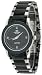 Oniss Women's Faceted Crystal Black Ceramic Watch with Silver Trim #ON606-L1
