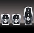 3 PIECE PEDAL SET -- SILVER ANODIZED WITH ANTI-SLIP SURFACE