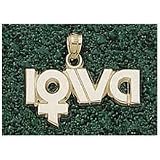 Anderson Jewelry Iowa Hawkeyes Lady's Logo Gold Charm