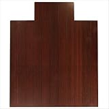 Anji Mountain Bamboo Chairmat & Rug Co. Deluxe Roll-Up Bamboo Chairmat, 44-Inch-by-52-Inch, 8mm Thick, With Lip, Dark Cherry
