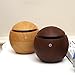 Ultrasonic Essential Oil Diffuser - Humidifier with LED Lights, Compact Size, Silent Operation and Easy-Travel USB Power (Deep wood grain)