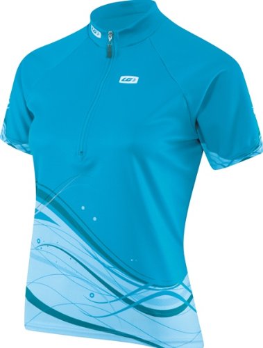 :Louis Garneau Women's Coral Cycling Jersey (Cyan, Medium)