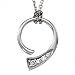 0.25 Ct.T.W. Round Brilliant Diamonds in 14Kt. White Gold Pendant Necklace. Journey Diamond Semi-Circle Pendant Necklace