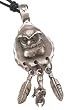 Southwestern Style Owl Arrowhead Pewter Pendant Necklace