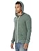 Alternative Men's Eco Zip Hoodie Sweatshirt, Dusty Pine, Small