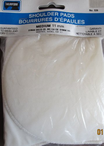 Tailorform Shoulder Pads: Medium 1/2" Thick