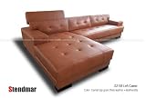 New Modern Camel Top Grain Thick Leather Sectional Sofa S2158LC