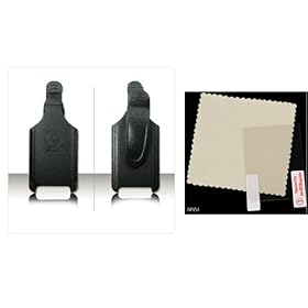 PCMICROSTORE Brand Swivel Belt Clip Holster for Samsung UpStage M620 - (Bundled with Universal Screen Protector Kit)