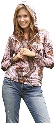 Mossy Oak Pink Womens Casual Lounge Pajama Hooded Shirt Juniors Large