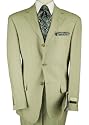 Italian Linen Men Suits Sporty Casual Designer Suit Complete with Jacket and Pants Beige Olive