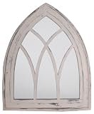 Esschert Design USA WD10 Mirror Gothic, White Wash Finish