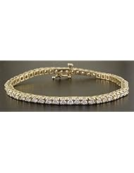 1.50 D Vvs Round Cut Diamond Tennis Bracelet 18k Yellow Gold 4 Prong