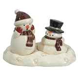 Grasslands Road Snocountry Snowman Salt-and-Pepper Set with Tray