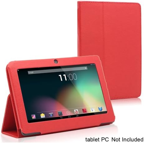 Western-PU Leather Case Cover w/kickstand for 7" A13 Q88 Android 4.0 Tablet PC, Red