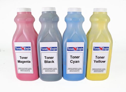 Xerox Phaser 6280 6280DN 6280N Four Color Toner Refill Kit with Reset Chips. Refills 106R01392 106R01393 106R01394 and 106R01395. Manufactured by Toner Eagle. On Sale