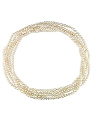 Freshwater Pearl Necklace with 14K Gold Beads, 100"