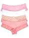 Caramel Cantina Classic Solid and Lace Boy Leg Hipster Panties 4-Pack