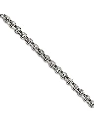 Sterling Silver Antiqued Gothic Bracelet - 8.5 Inch