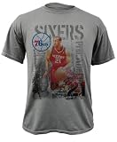 Thaddeus Young Philadelphia 76ers Titanium Caged Player Soft Hand Pigment-Dyed Premium T-Shirt