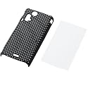 ELECOM docomo  Xperia acro SO-02C シェルカバー (液晶保護フィルム付)  パンチング ブラック PD-SOX3PVPBK