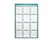 Blue Sky Aqua Academic Year 16/17 Yearly 36 x 24 Horizontal / Vertical Laminated Planner
