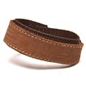 Animal Hyde Leather Velcro Watch Strap - Brown