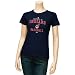 MLB Majestic Cleveland Indians Ladies Navy Blue Property Of T-shirt