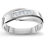 Comfort-Fit Men's Wedding Ring in 18k White Gold or Yellow Gold (G-H/SI2, 1/3 ct. tw.)