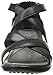 Naot Women's Myth Wedge Sandal, Brushed Black Leather, 39 EU/7.5-8 M US