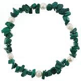 Single Strand Stretch Chip Bracelet - Malachite